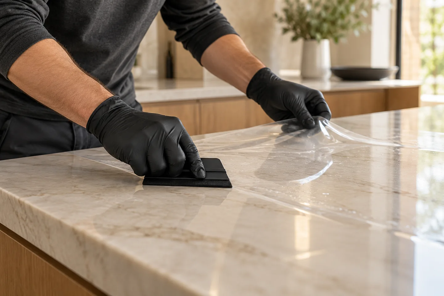 Transparent protection film application